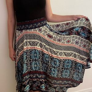 Multicolored maxi skirt